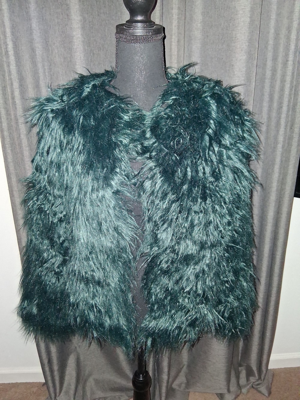 Faux Fur Emerald Green Women Jackets & Coats